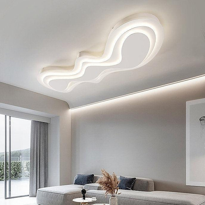LED Post-modern Wave Design Simple Ceiling Light-DWHOME