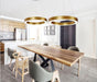 LED Gold Round Pendant Light - DWHOME