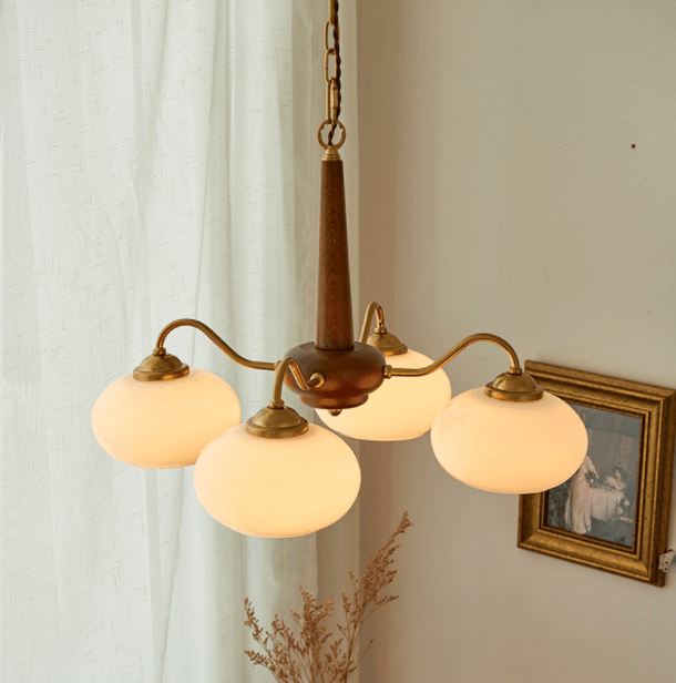 LED French Style Modern Wood Pendant Light - DWHOME