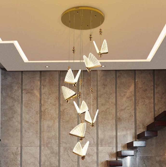 LED Acrylic Butterfly Modern Pendant Light - DWHOME