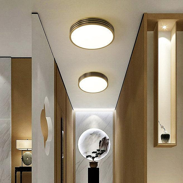 LED Full Brass Vintage Style Ceiling Light-DWHOME