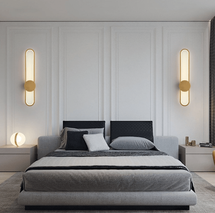 Lampe murale LED moderne simple en laiton pour chevet - DWHOME