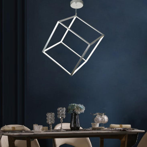 LED Cubic Frame Modern Pendant Light - DWHOME