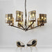 LED European Luxury Design Chandelier with Black Glass - DWHOME
