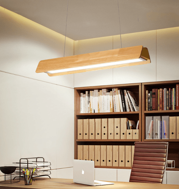 LED Modern Wood Office Pendant/Ceiling Light - DWHOME