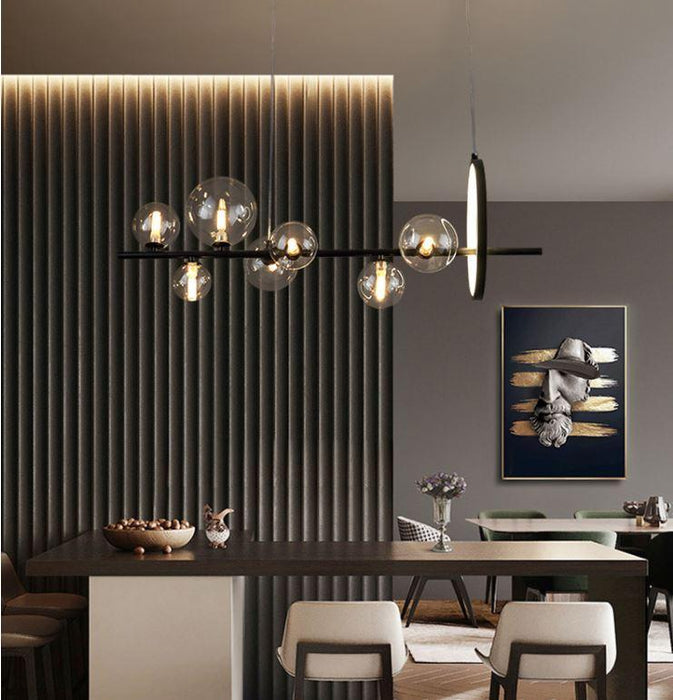 LED Modern Bulbs & Wheel Pendant Light - DWHOME