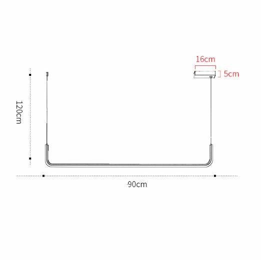 LED Modern Office Linear Pendant Light - DWHOME