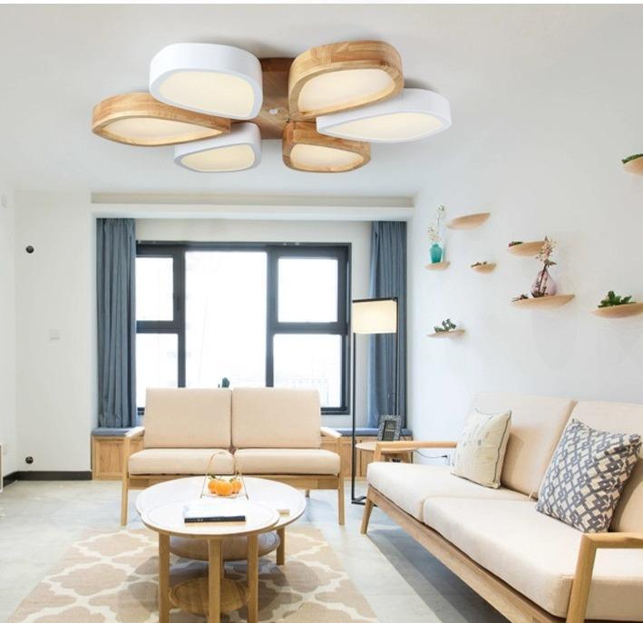 Modern Acrylic LED Flower Ceiling Light for Living Room Bedroom - DWHOME