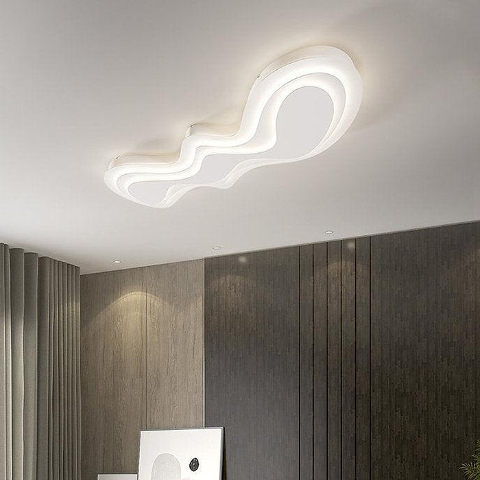 LED Post-modern Wave Design Simple Ceiling Light-DWHOME
