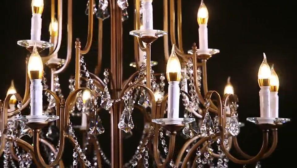LED Crystal Metal Retro Chandalier - DWHOME