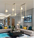 LED Geometric Chandelier in Gold with Metal and Glass - DWHOME
