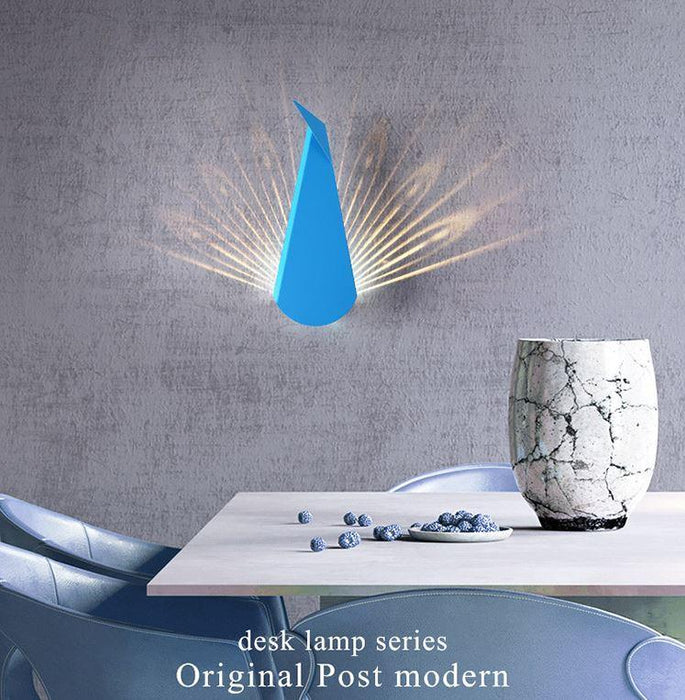 LED Peacock Metal Wall Light - DWHOME