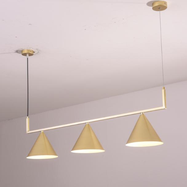 LED Triple Brass Pendant Lights Set - DWHOME