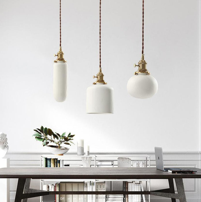 LED Simple Ceramic Pendant Light - DWHOME