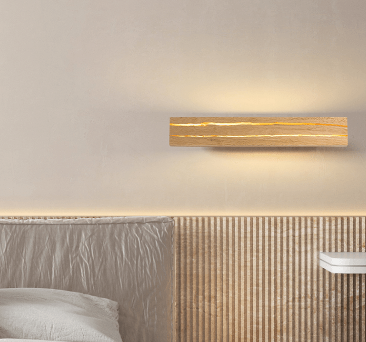 LED Simple Wood Bedside Wall Light-DWHOME