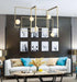 LED Geometric Chandelier in Gold with Metal and Glass - DWHOME