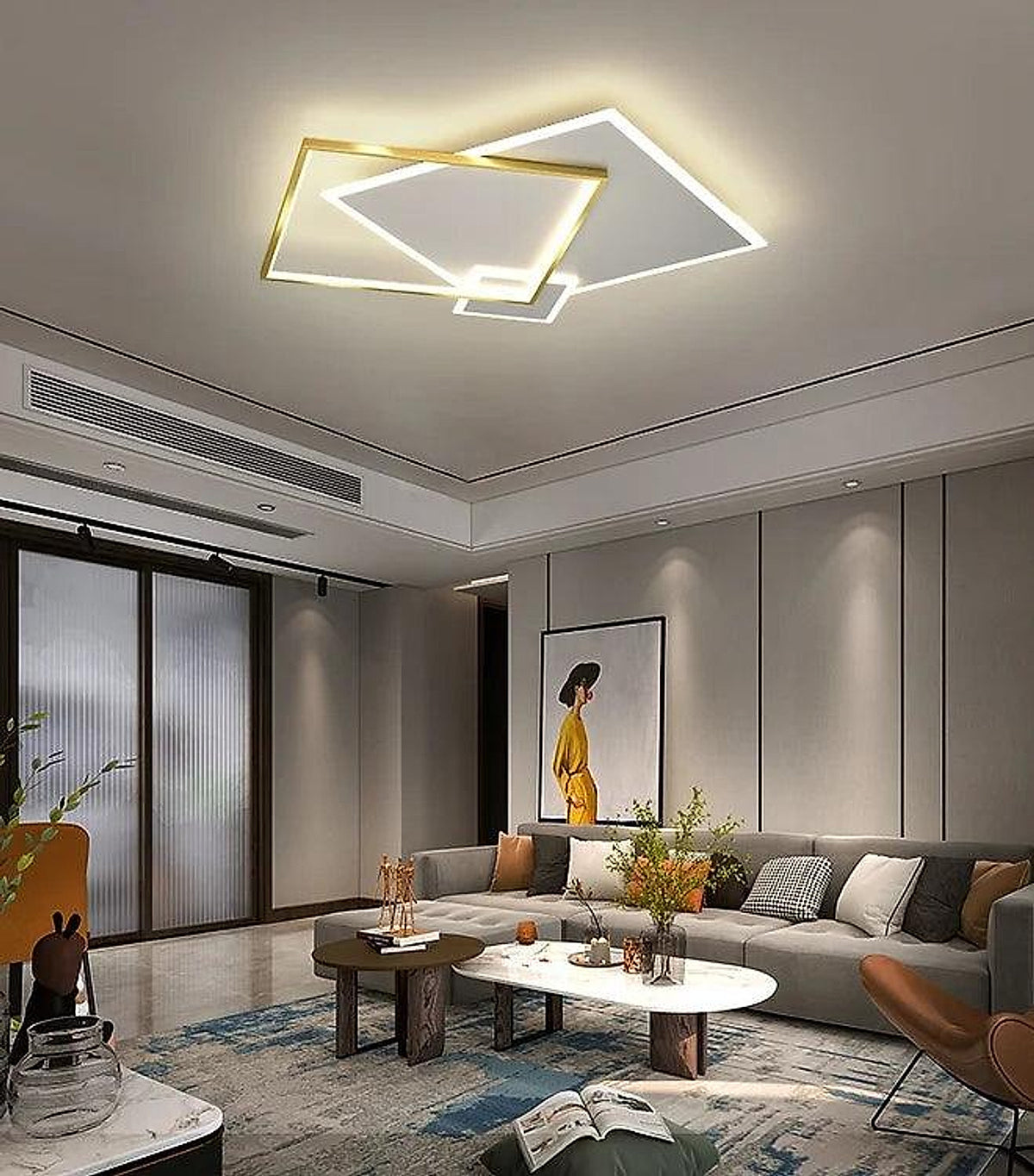 LED Geometry Square Ceiling Light exclusive at DWHOME