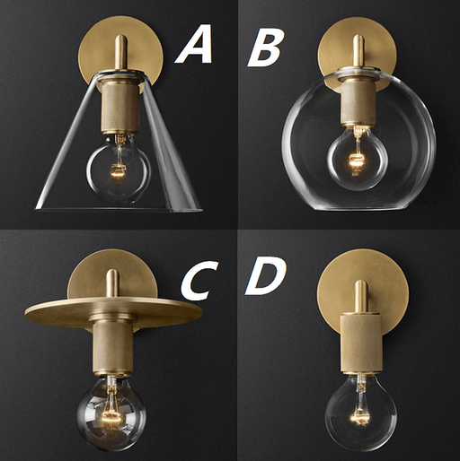 LED Simple Modern Brass Color Wall Light - DWHOME
