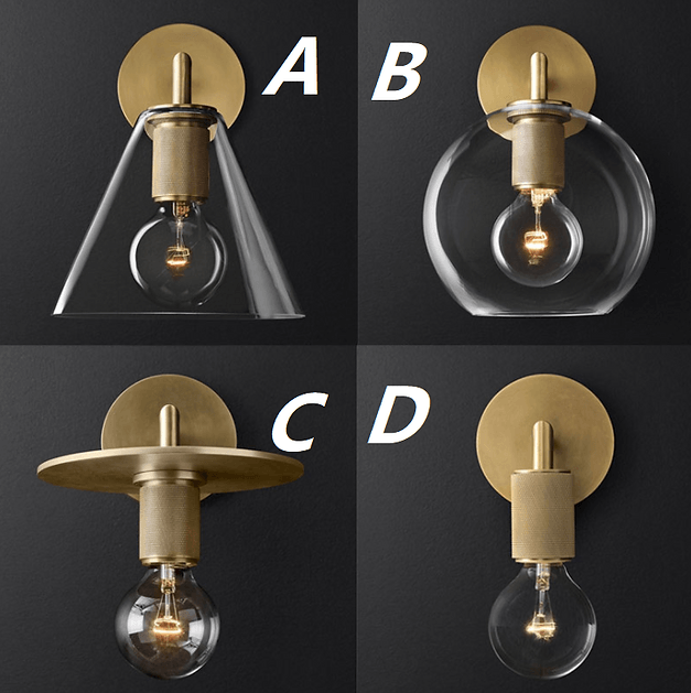 LED Simple Modern Brass Color Wall Light - DWHOME