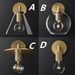 LED Simple Modern Brass Color Wall Light - DWHOME