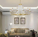 Retro LED Gold Metal Crystal Pendant Chandelier - DWHOME