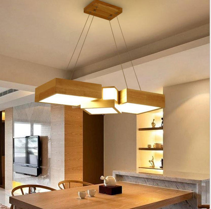 LED Wood Pendant Light - DWHOME