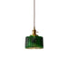 LED Retro Loft Green Glass Pendant Light - DWHOME