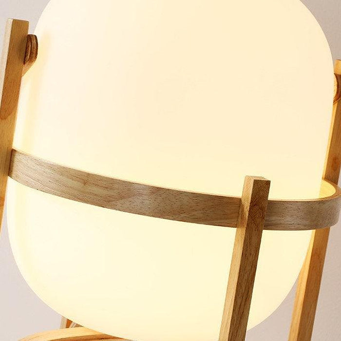 LED Japanese Style Simple Modern Wood & Glass Table Lamp-DWHOME