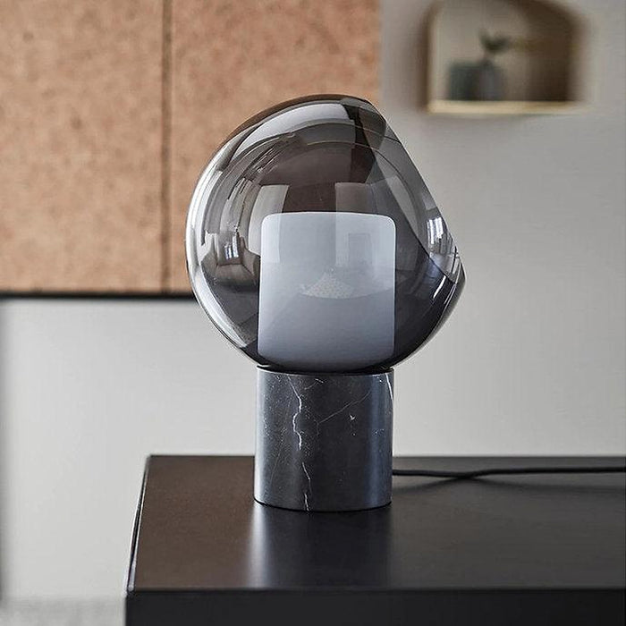 LED Modern Simple Glass Cover Marble Body Table Lamp-DWHOME
