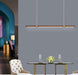 LED Wood Modern Linear Pendant Light - DWHOME