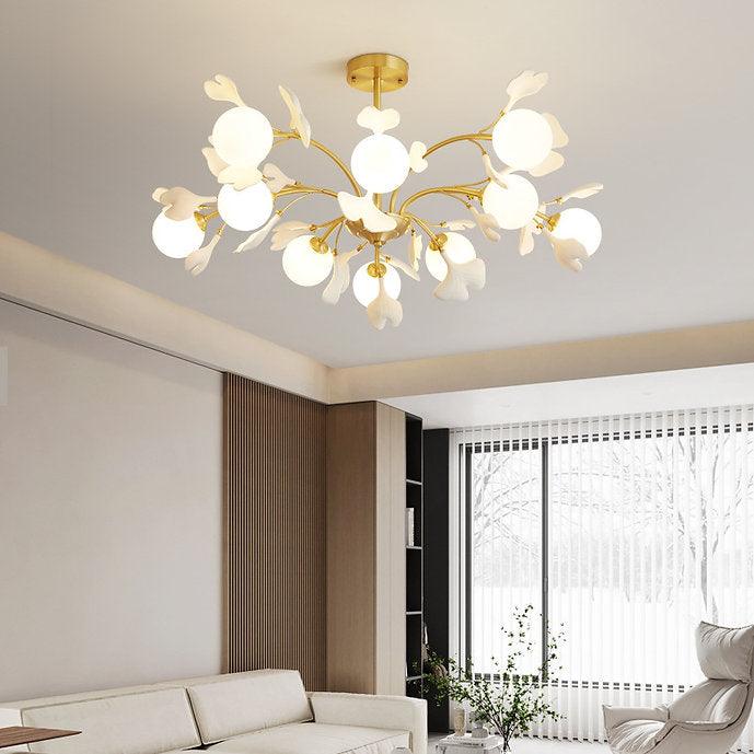 LED Brass Simple Luxury Style Modern Chandelier Pendant Light - DWHOME