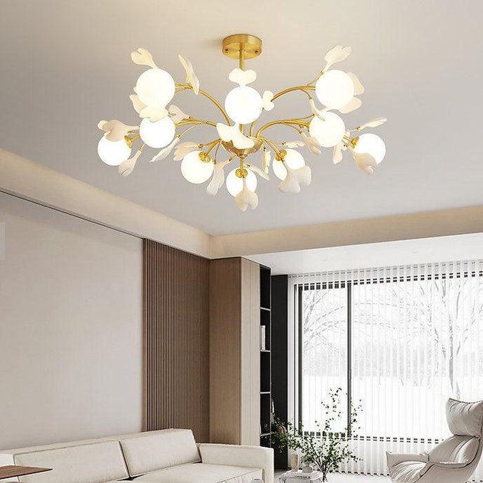 LED Brass Simple Luxury Style Modern Chandelier Pendant Light-DWHOME