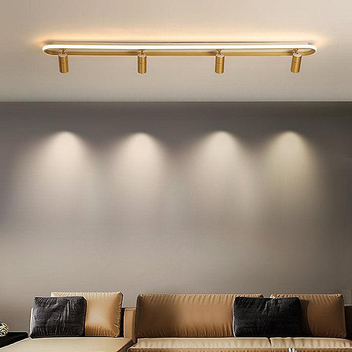 LED Golden Modern Ceiling Mounted Track Light Set-DWHOME