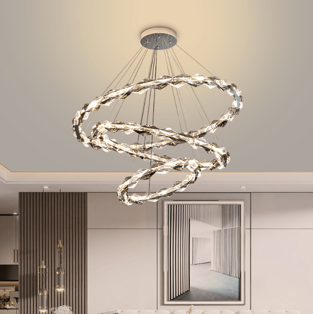 LED Luxury Style Modern Crystal Ring Pendant Light - DWHOME
