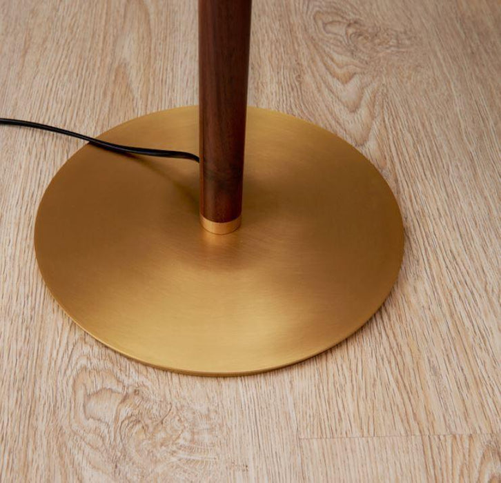 Copper Wood Cloth Floor Table Lamp - DWHOME
