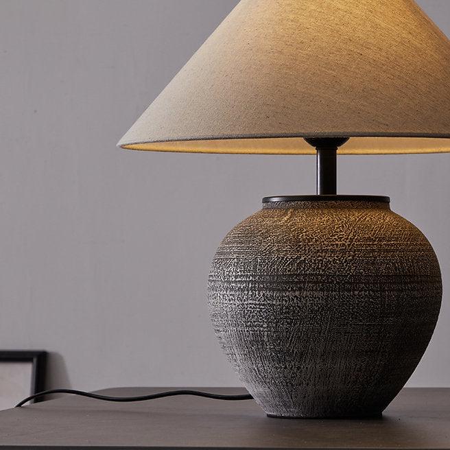 LED Japanese Retro Style Ceramic Table Lamp - DWHOME