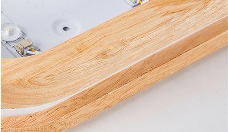 Wood Acrylic LED Ceiling Light Square Round European Design - DWHOME