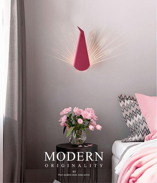 LED Peacock Metal Wall Light - DWHOME
