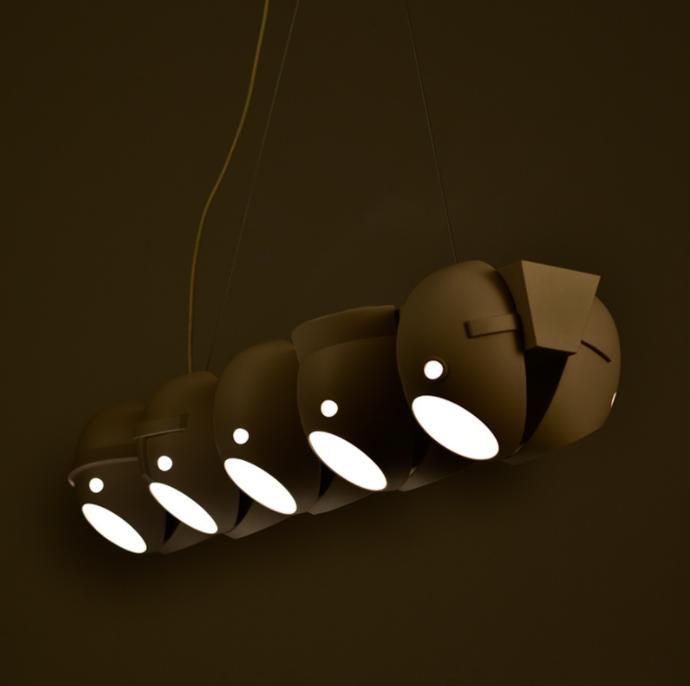 LED Modern Creative Mask Design Linear Pendant Light - DWHOME
