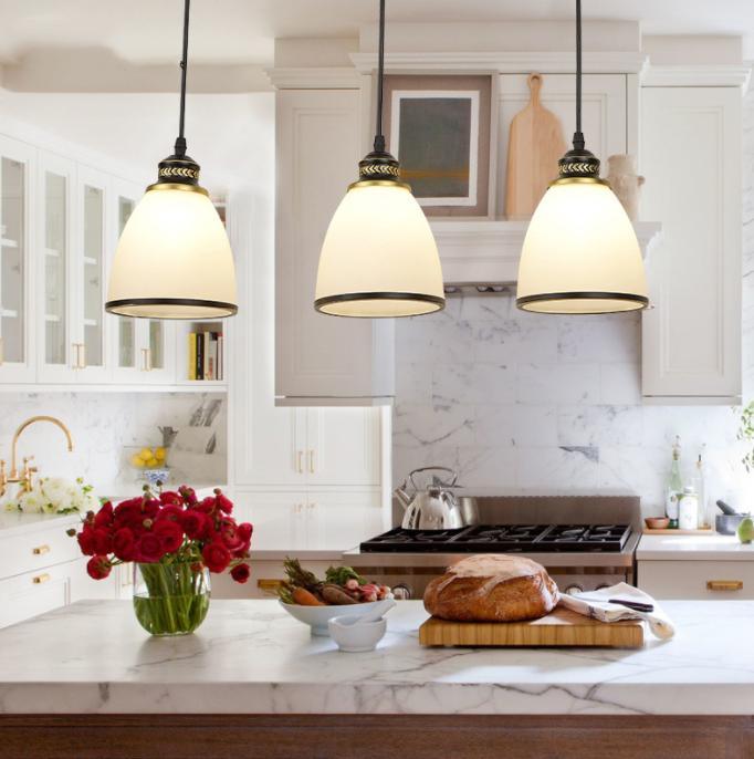 LED American Country Style 3-Light Design Retro Pendant Light - DWHOME