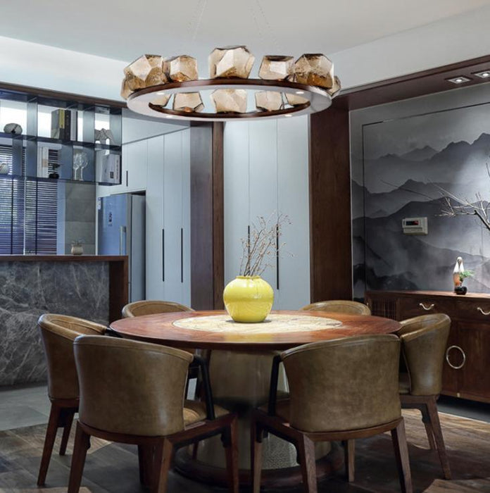 LED North European Modern Glass Round Pendant Light - DWHOME