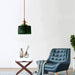 LED Retro Loft Green Glass Pendant Light - DWHOME
