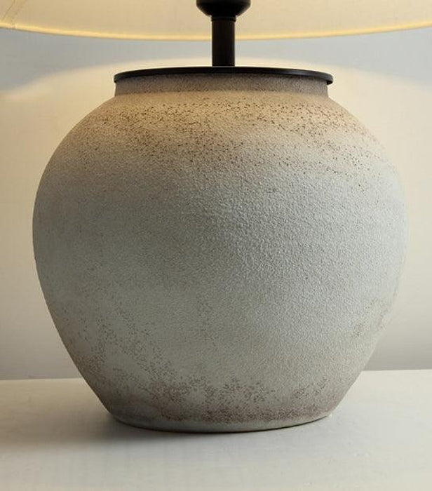 LED Handmade Ceramic Cloth Table Lamp-DWHOME