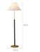 Copper Wood Cloth Floor Table Lamp - DWHOME