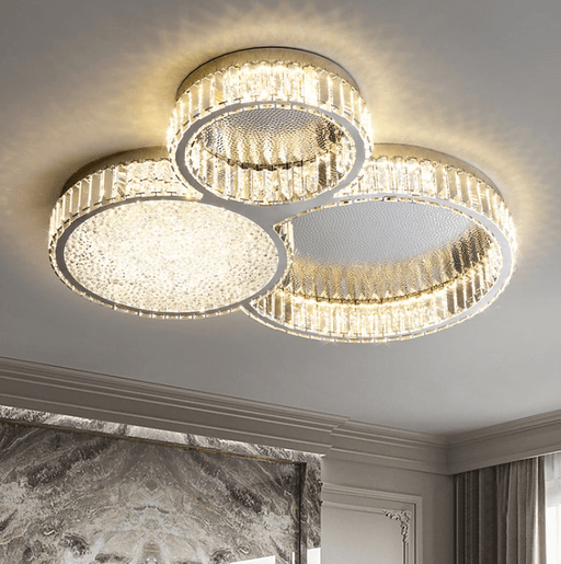 LED Modern K9 Crystal Glass Simple Ceiling Light - DWHOME