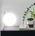 Fiske Metal Base Glass Globe Shade Table Lamp - DWHOME
