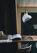 Fluted shell glass midcentury modern pendant light - DWHOME