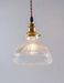 Fluted shell glass midcentury modern pendant light - DWHOME