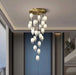 Frost Glass Pendant Foyer Chandelier-DWHOME