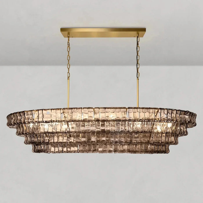 Ghiaccio Oval Chandelier 54''65''-DWHOME